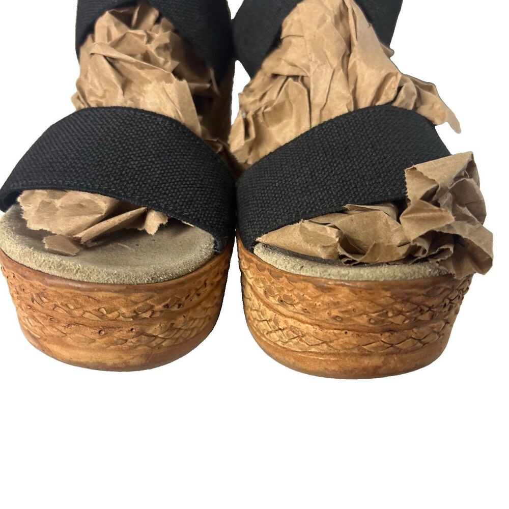 Charleston Shoe Co Cannon Black Croc Size 8 Wedge - Picture 4 of 16